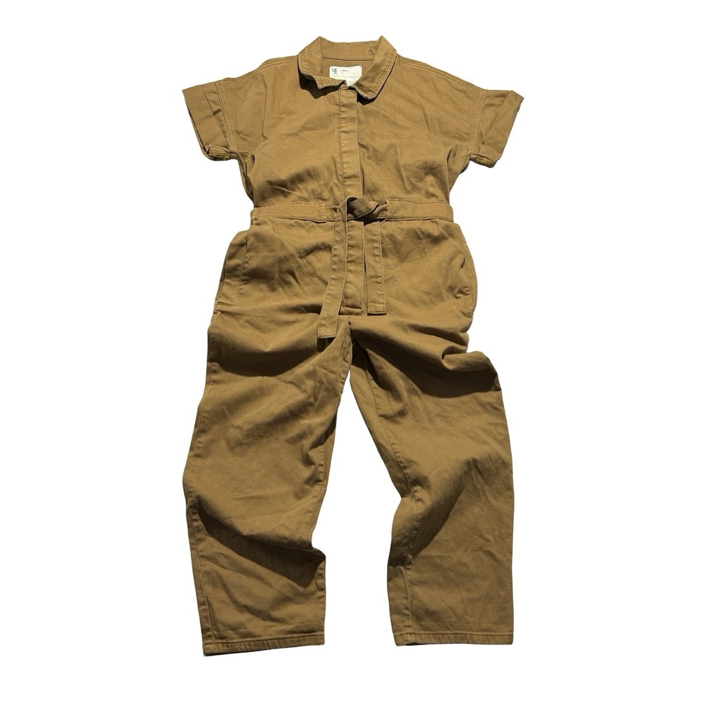Pilcro Anthropologie Brown Wingsuit Jumpsuit Romper Short Sleeve Size Small